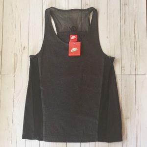 Nike Racerback Bonded Tank Black/Gray. (NWT)